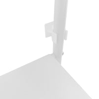 Mensola per WC da bagno 3 ripiani 1 appendiabiti superiore 166x65x25 cm Bianco