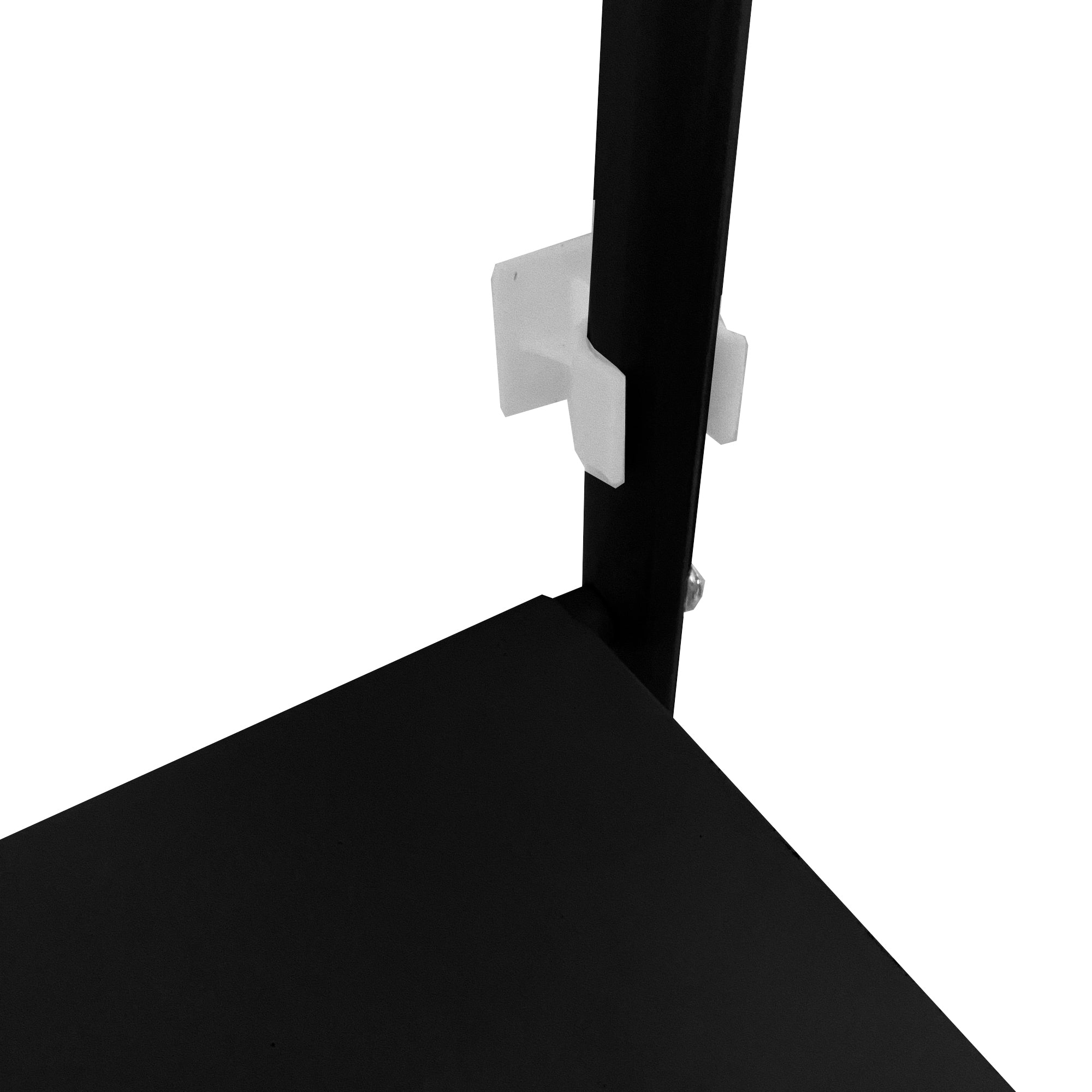 Mensola per WC da bagno 3 ripiani 1 appendiabiti superiore 166x65x25 cm Nero