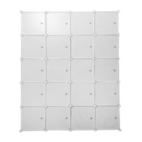 Guardaroba Cubo Personalizzabile Boxed Premium 20 Cubi/Ante 183x147x47 cm Bianco
