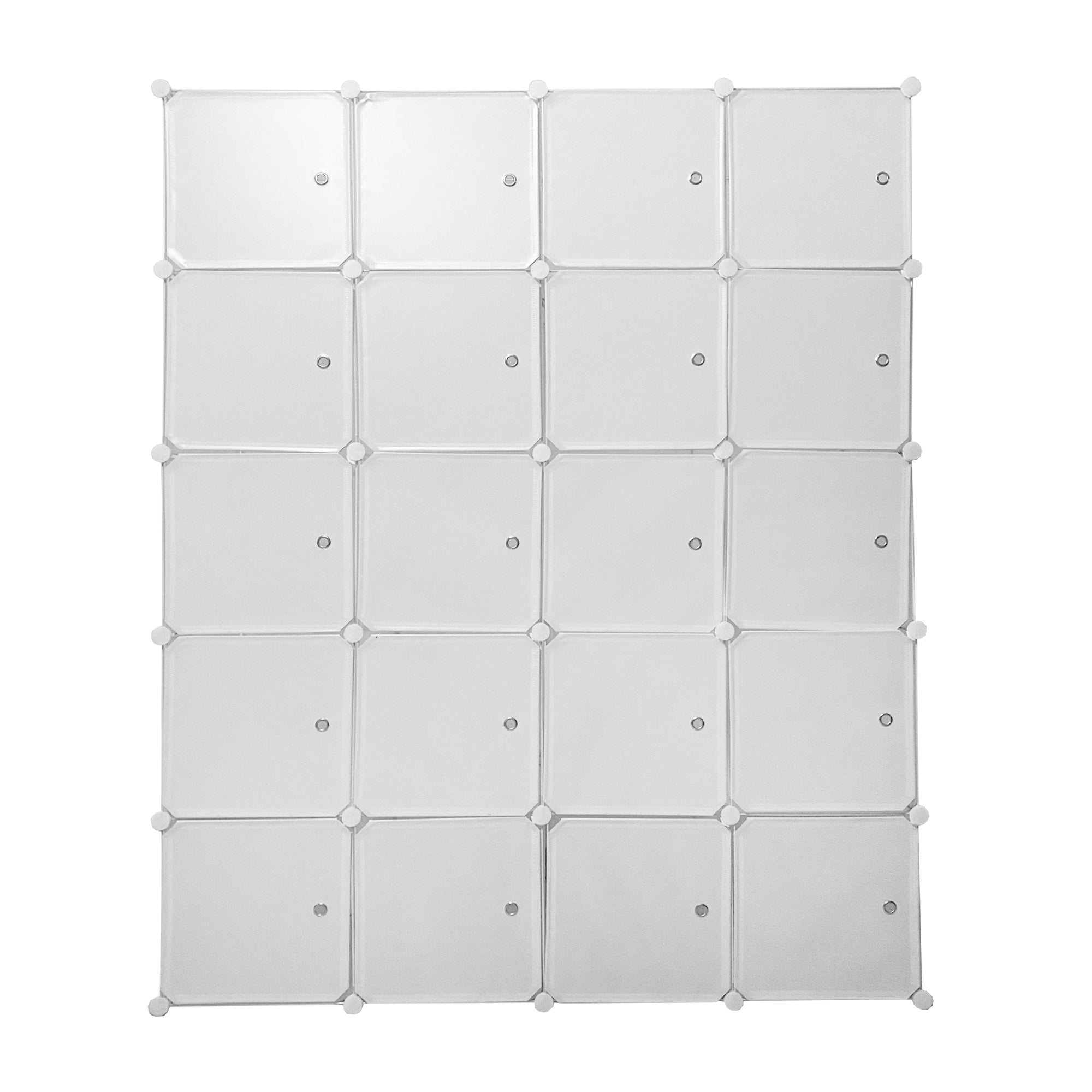 Guardaroba Cubo Personalizzabile Boxed Premium 20 Cubi/Ante 183x147x47 cm Bianco