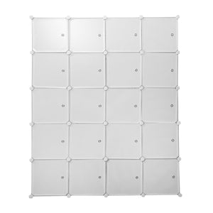 Guardaroba Cubo Personalizzabile Boxed Premium 20 Cubi/Ante 183x147x47 cm Bianco