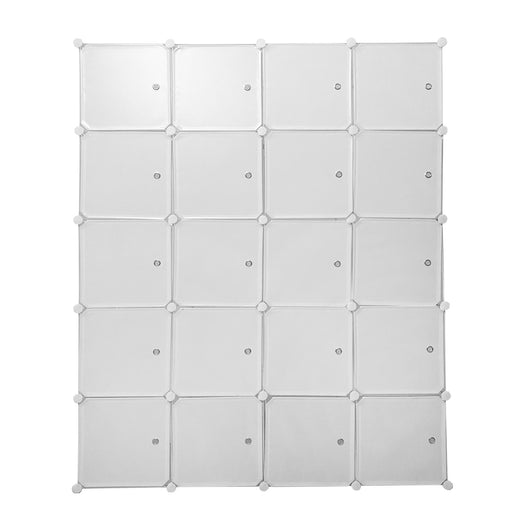 Guardaroba Cubo Personalizzabile Boxed Premium 20 Cubi/Ante 183x147x47 cm Bianco