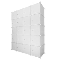 Guardaroba Cubo Personalizzabile Boxed Premium 20 Cubi/Ante 183x147x47 cm Bianco