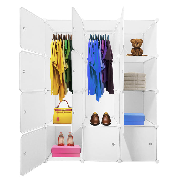Armario Vestidor Cube Personalizable Boxed Elite 12 Cubos/Puertas 147x111x37cm Blanco