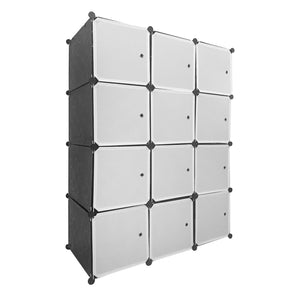 Guardaroba Cubo Personalizzabile Boxed Elite 12 Cubi/Ante 147x111x37 cm Nero