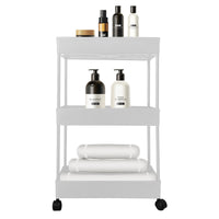 Carrello portaoggetti sottile 3 altezze 62x40,5x22,5 cm Bianco