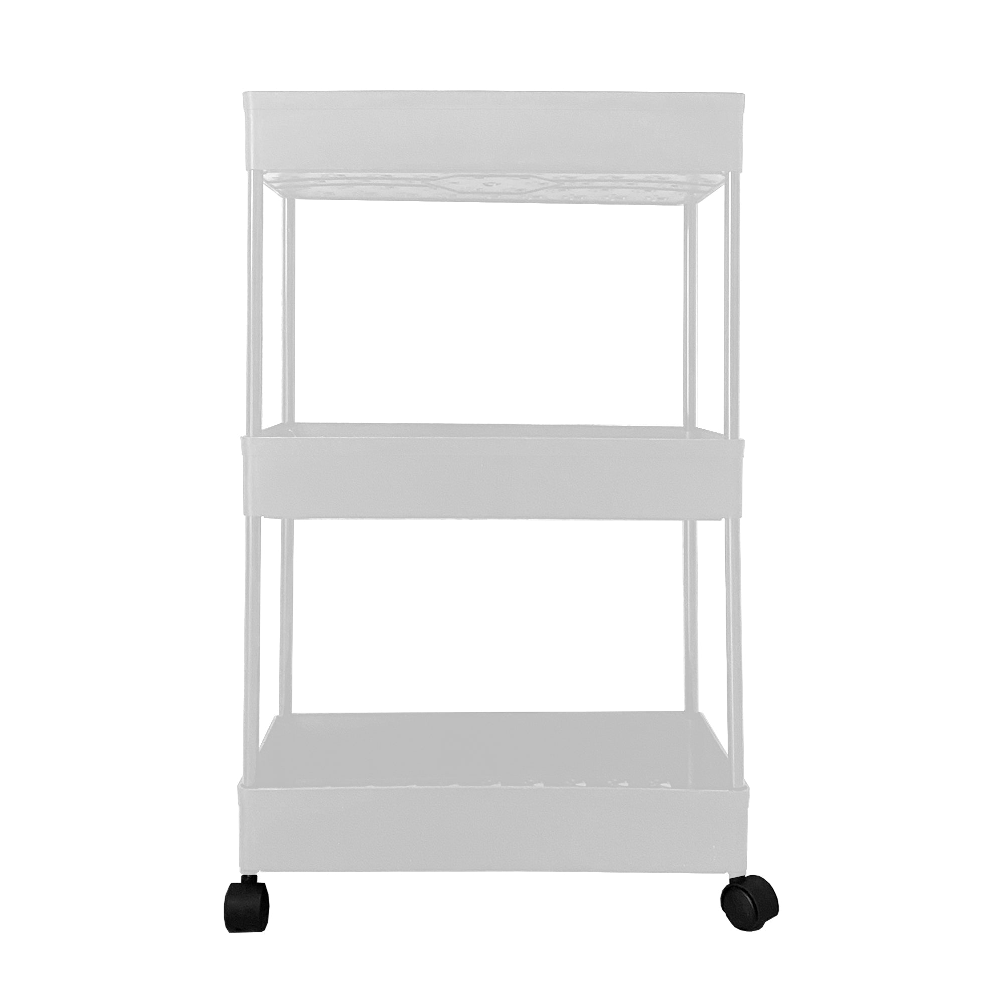 Carrello portaoggetti sottile 3 altezze 62x40,5x22,5 cm Bianco