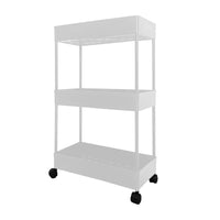 Carrello portaoggetti sottile 3 altezze 62x40,5x22,5 cm Bianco