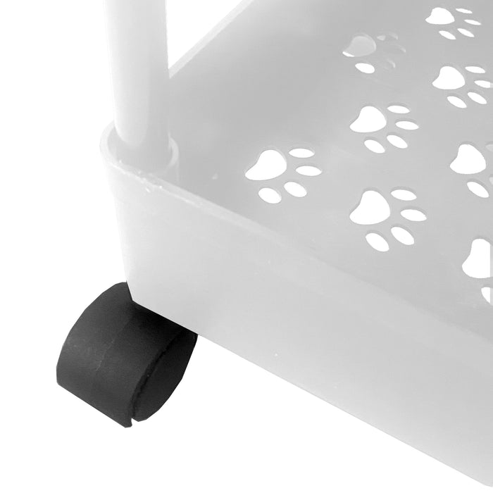 Carrello portaoggetti sottile 3 altezze 62x40,5x22,5 cm Bianco