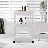 Carrello portaoggetti sottile 3 altezze 62x40,5x22,5 cm Bianco