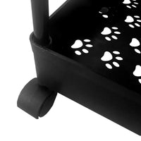 Carrello portaoggetti sottile 3 altezze 62x40,5x22,5 cm Nero