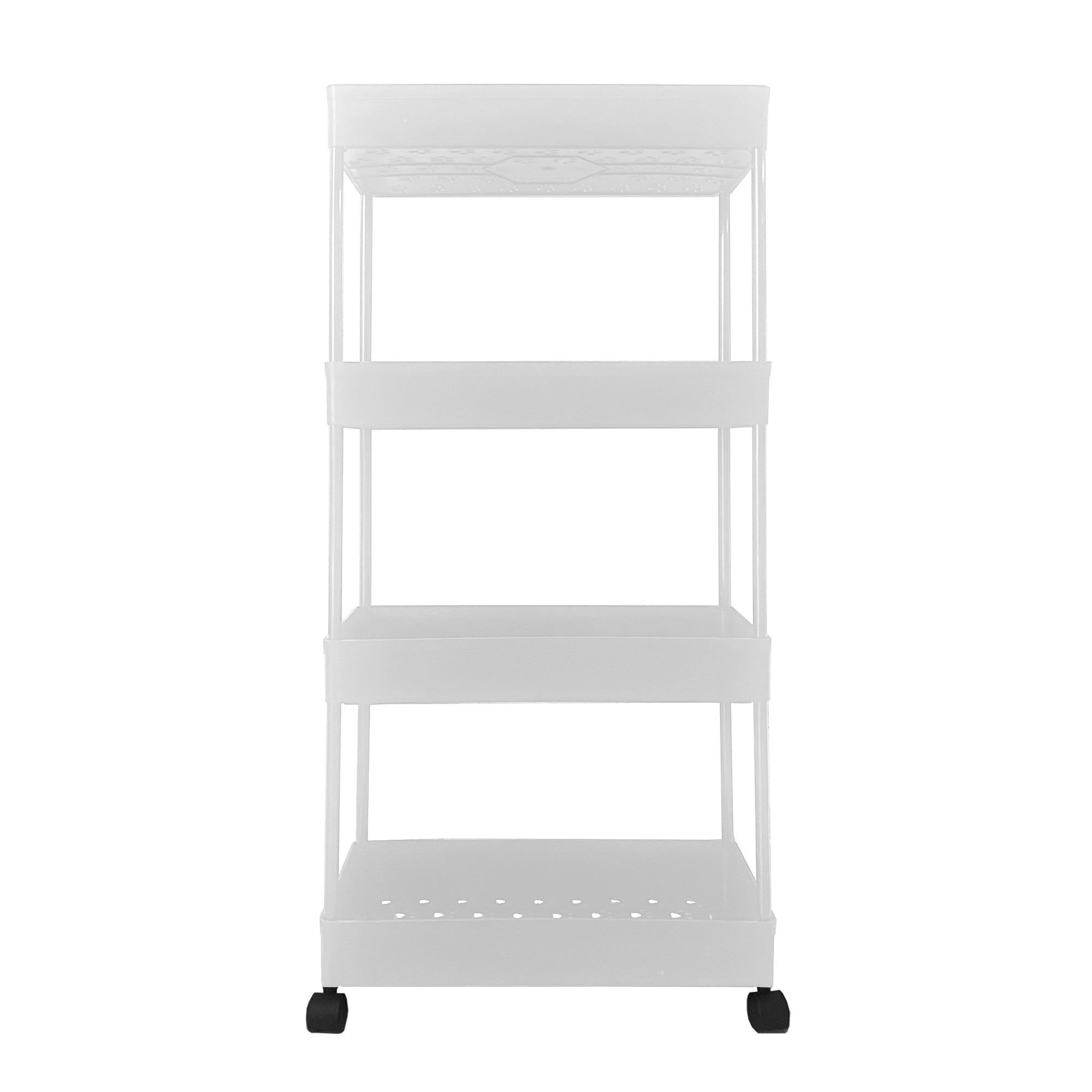 Carrello Portaoggetti Slim 4 Altezze 87x40,5x22,5 cm Bianco