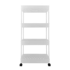 Carrello Portaoggetti Slim 4 Altezze 87x40,5x22,5 cm Bianco