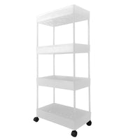Carrello Portaoggetti Slim 4 Altezze 87x40,5x22,5 cm Bianco