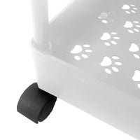 Carrello Portaoggetti Slim 4 Altezze 87x40,5x22,5 cm Bianco