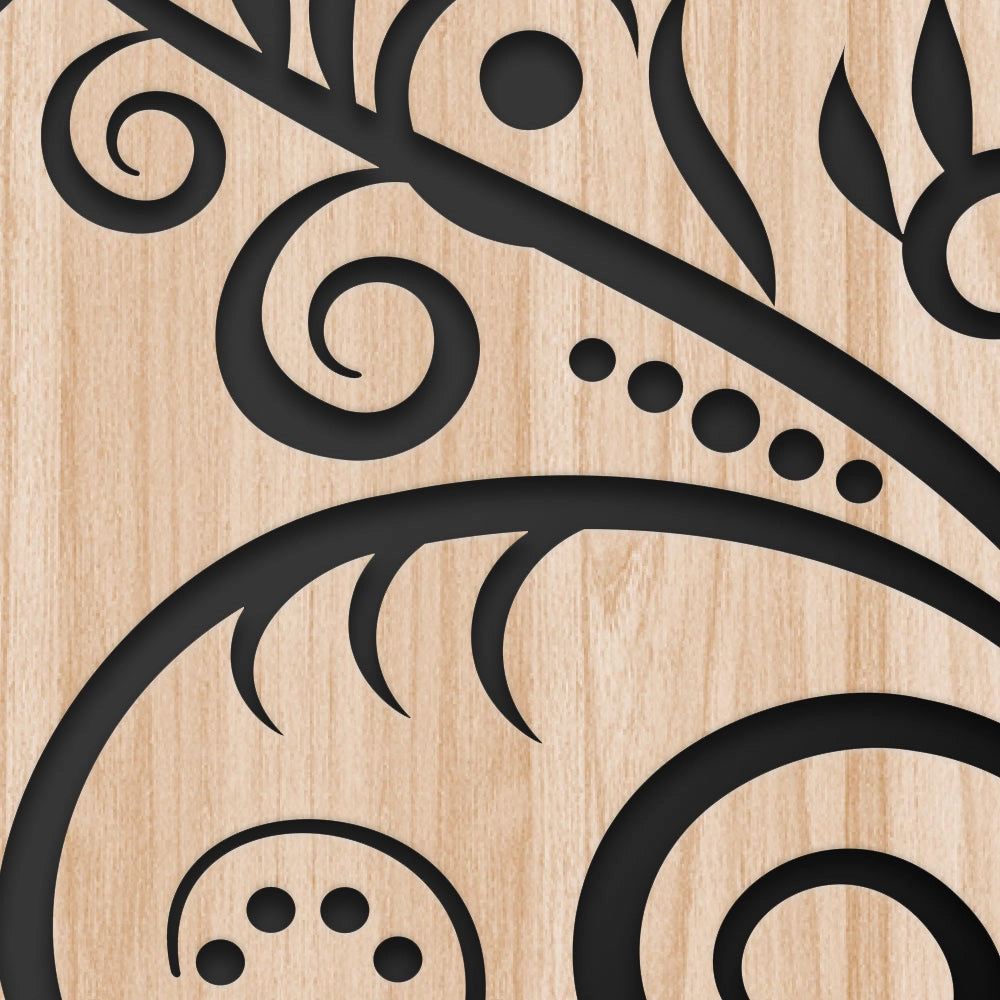 PLANT - Quadro arredo LASERCUT composito Legno e PVC Misura: 50x100 cm