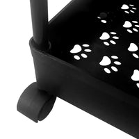 Carrello portaoggetti sottile 4 altezzeS 87x40,5x22,5 cm Nero