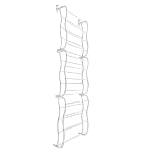 Scarpiera sospesa su porta in metallo 36 paia Nyana Home 172x58x18 cm Bianco