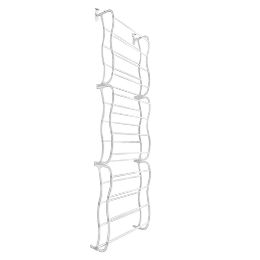 Scarpiera sospesa su porta in metallo 36 paia Nyana Home 172x58x18 cm Bianco