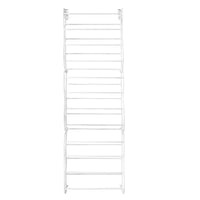 Scarpiera sospesa su porta in metallo 36 paia Nyana Home 172x58x18 cm Bianco