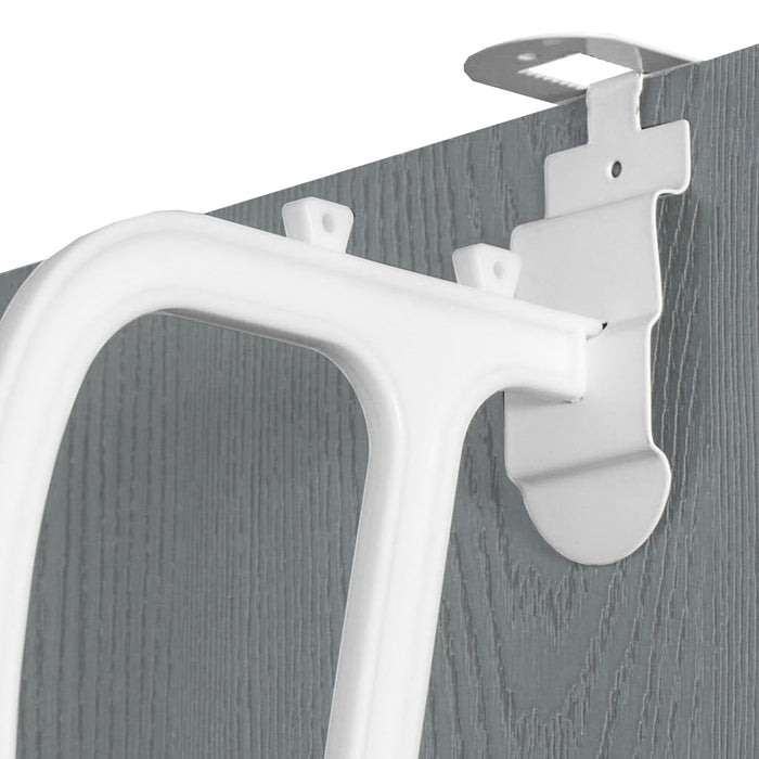 Scarpiera sospesa su porta in metallo 36 paia Nyana Home 172x58x18 cm Bianco