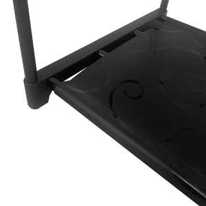 Scarpiera per scarpe e stivali 30 paia personalizzabile con appendiabiti laterale 98x85x28cm Nero