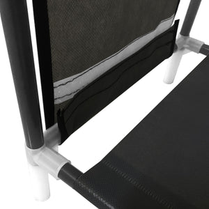 Scarpiera componibile in metallo Nyana Home fino a 18 paia 108x46x27cm, 3 tasche laterali, 6 altezze Nero.