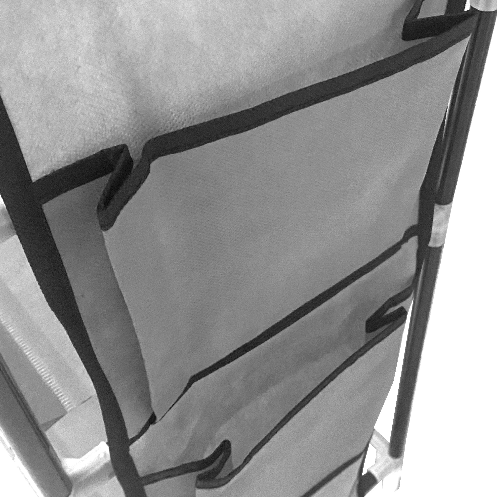 Scarpiera in tessuto, 6 ripiani, 18 paia | Appendino laterale con 3 tasche | Realizzata in PVC e tessuto non tessuto | Organizzatore per scarpe | 46x27x108 cm