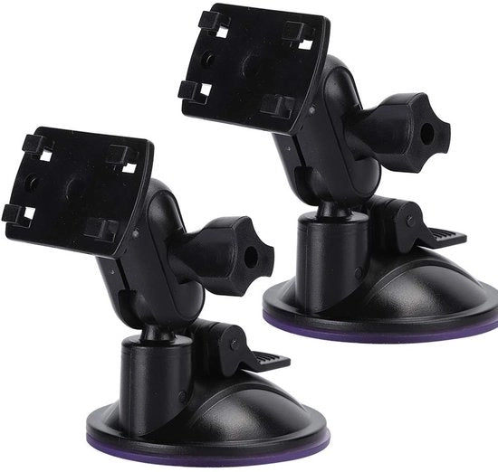 Supporto auto per camera con montaggio per visiera, GPS, registrazione e registrazione, 65mm, 2 pezzi, 360 gradi, regolabile, vacuüm zuignap.