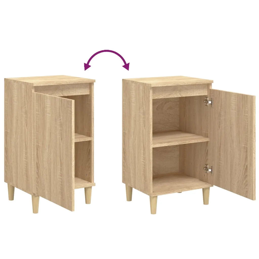 Comodini 2 pz-Set di 2 Tavolino da notte Rovere Sonoma 40x35x70 cm in Legno Multistrato 572165