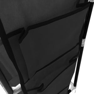 Scarpiera componibile in metallo Nyana Home fino a 21 paia 95x90x27cm, 4 tasche laterali, 4 altezze Nero.