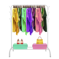 Donkey Premium Rack 1 appendiabiti Nyana Home 148x110x41 cm, 2 barre appendiabiti, 1 ripiano inferiore Bianco.