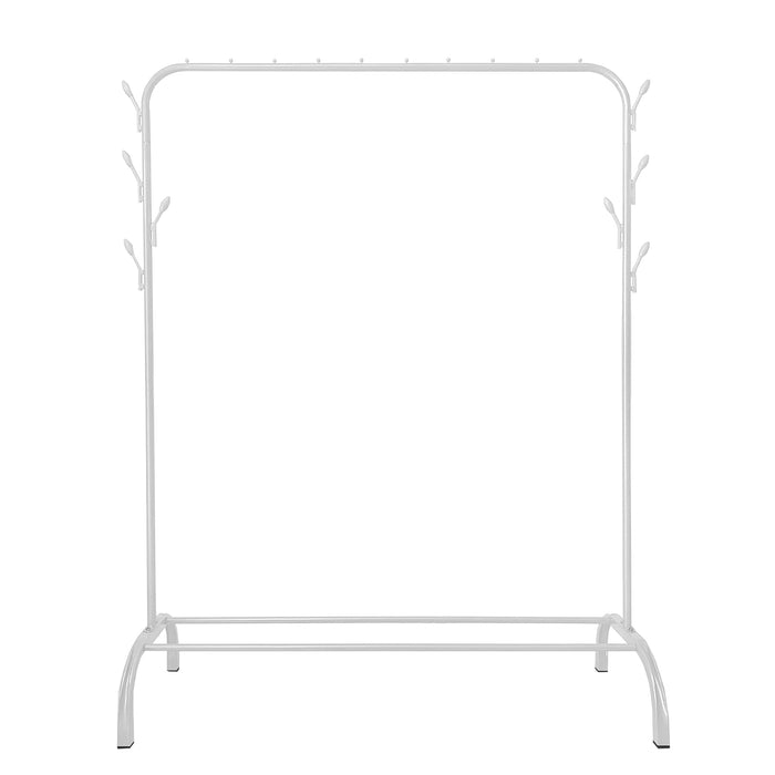 Donkey Premium Rack 1 appendiabiti Nyana Home 148x110x41 cm, 2 barre appendiabiti, 1 ripiano inferiore Bianco.