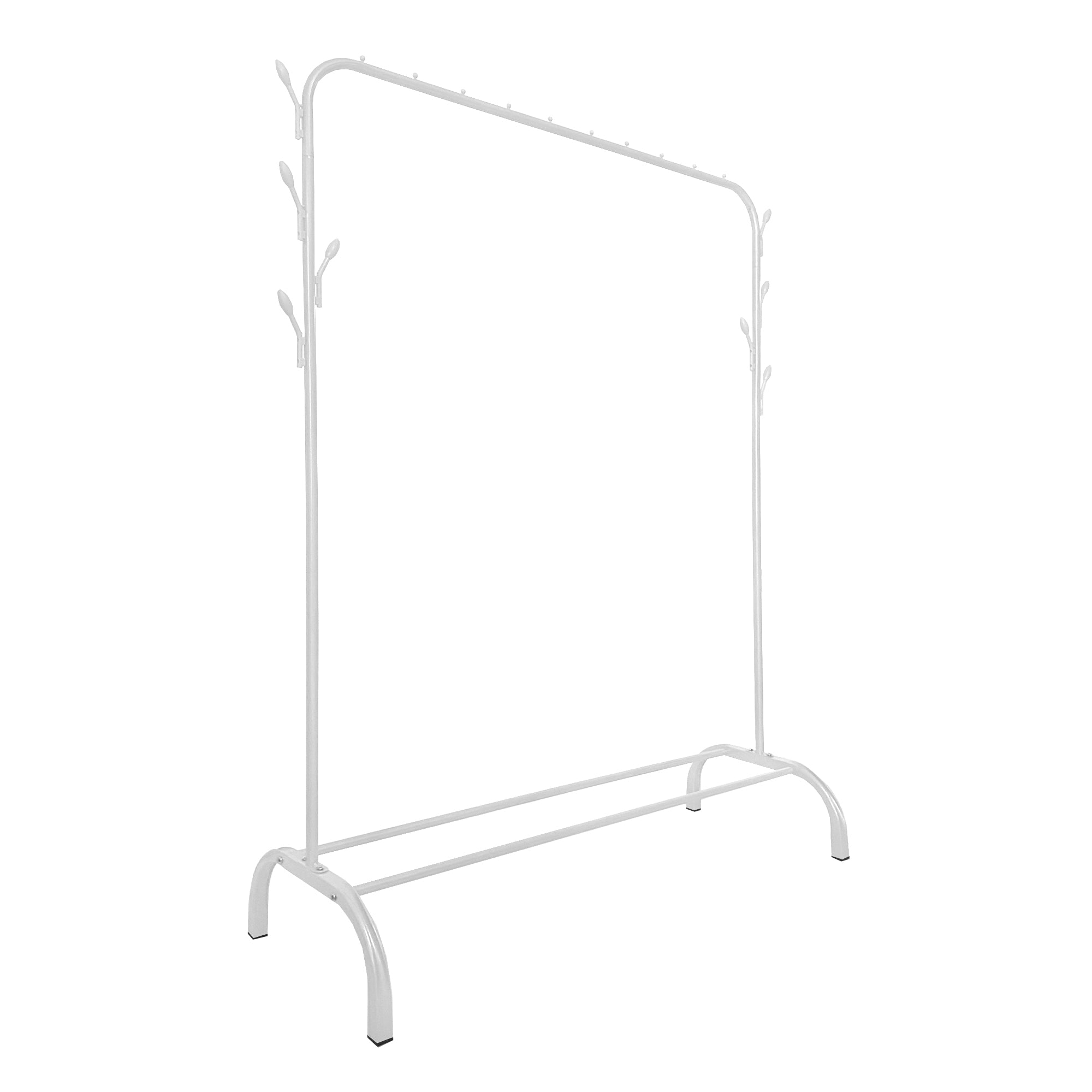 Donkey Premium Rack 1 appendiabiti Nyana Home 148x110x41 cm, 2 barre appendiabiti, 1 ripiano inferiore Bianco.
