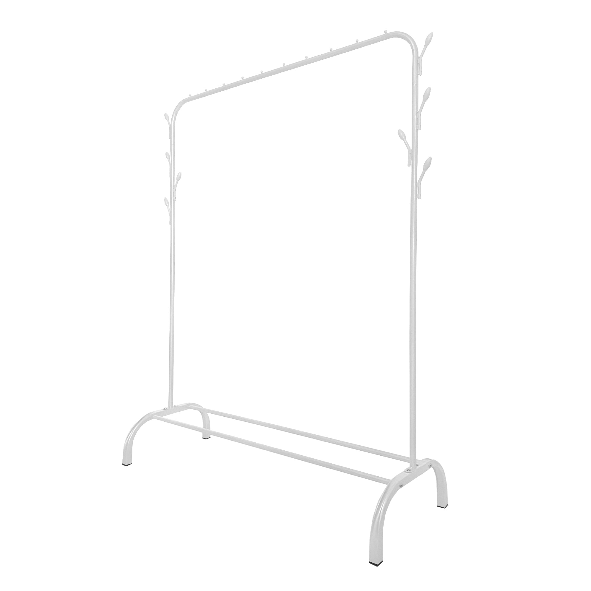 Donkey Premium Rack 1 appendiabiti Nyana Home 148x110x41 cm, 2 barre appendiabiti, 1 ripiano inferiore Bianco.