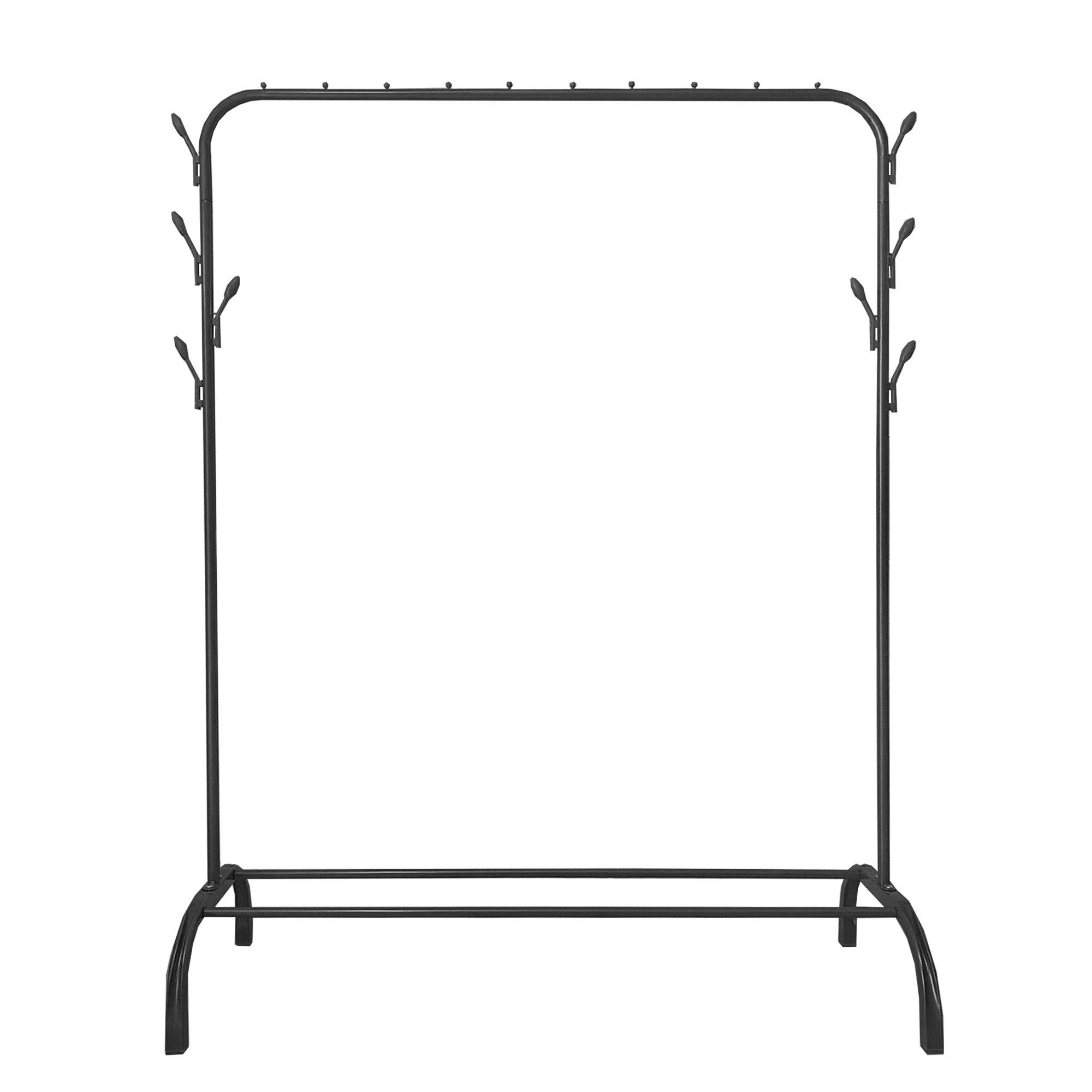 Donkey Premium Rack 1 appendiabiti Nyana Home 148x110x41 cm, 2 barre appendiabiti, 1 ripiano inferiore Nero.