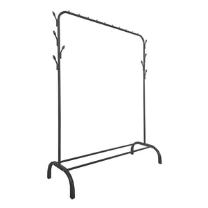 Donkey Premium Rack 1 appendiabiti Nyana Home 148x110x41 cm, 2 barre appendiabiti, 1 ripiano inferiore Nero.