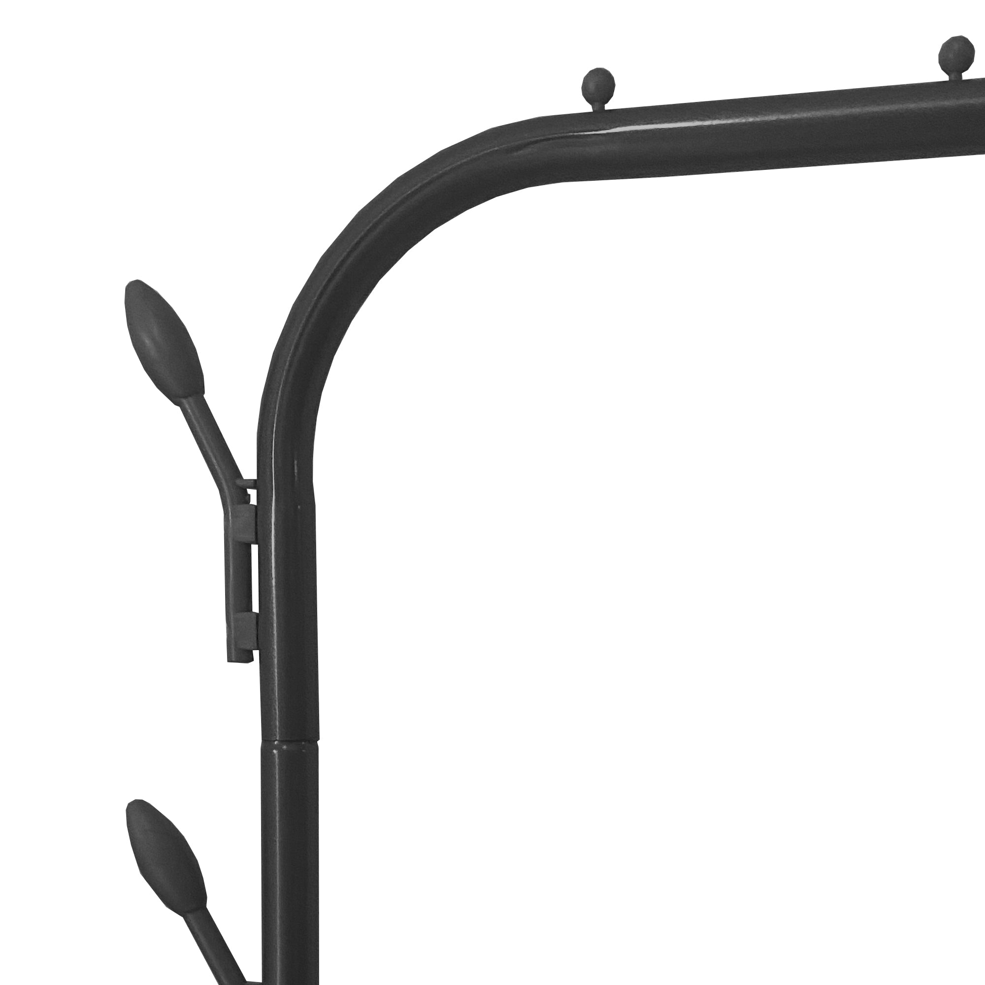 Donkey Premium Rack 1 appendiabiti Nyana Home 148x110x41 cm, 2 barre appendiabiti, 1 ripiano inferiore Nero.