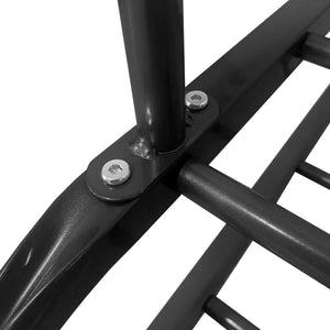 Appendiabiti Donkey Premium Maxi a 2 stand Nyana Home 157x110x56 cm, 2 ripiani sospesi, 4 ganci laterali, 2 ripiani inferiori Nero.