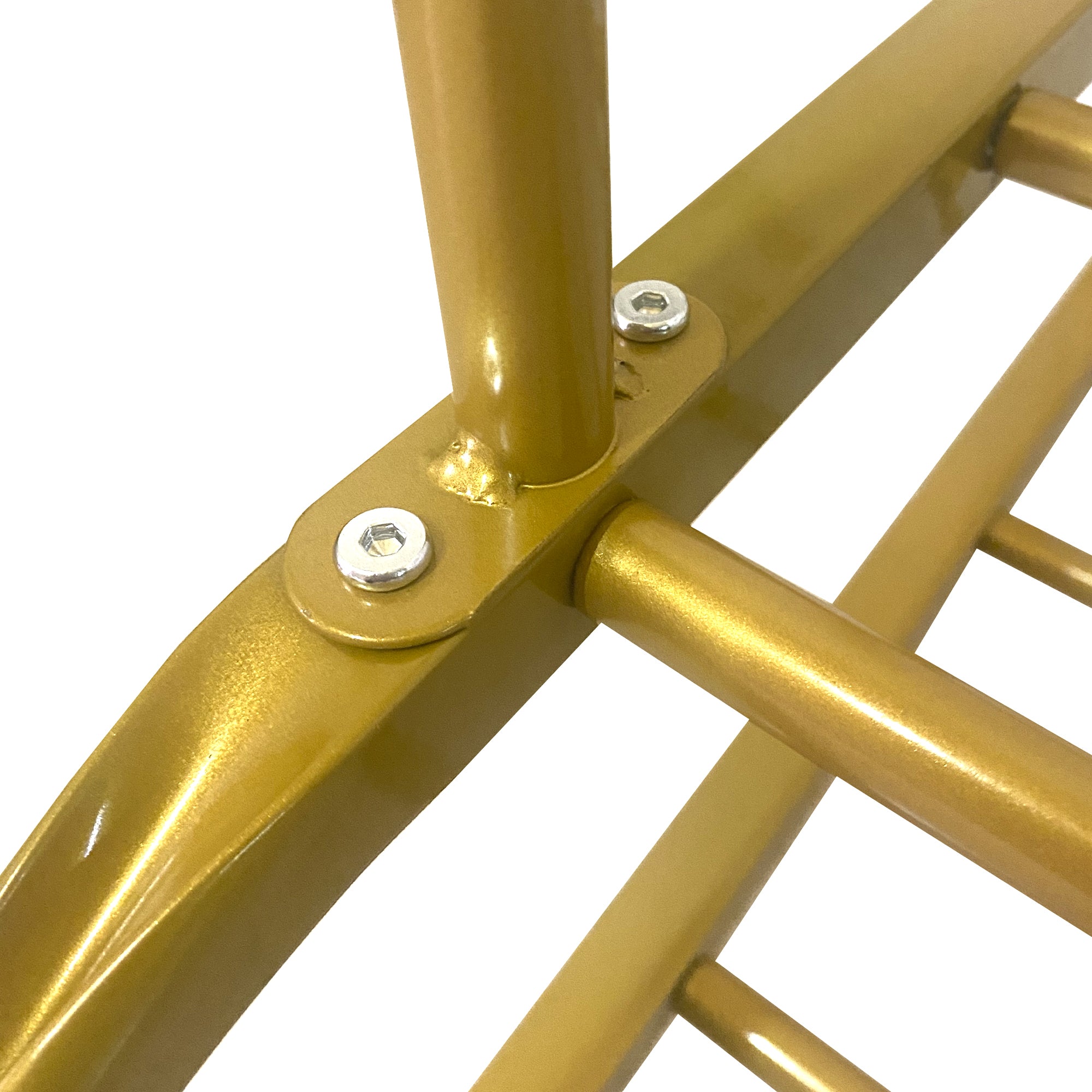 Appendiabiti Donkey Premium Maxi a 2 Stand Nyana Home 157x110x56cm, 2 ripiani sospesi, 4 ganci laterali, 2 ripiani inferiori Oro.