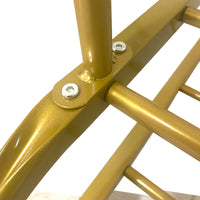 Appendiabiti Donkey Premium Maxi Giro 2 Stand Nyana Home 162x110x57cm, 2 barre appendiabiti, 4 ganci laterali, 2 ripiani inferiori Oro.