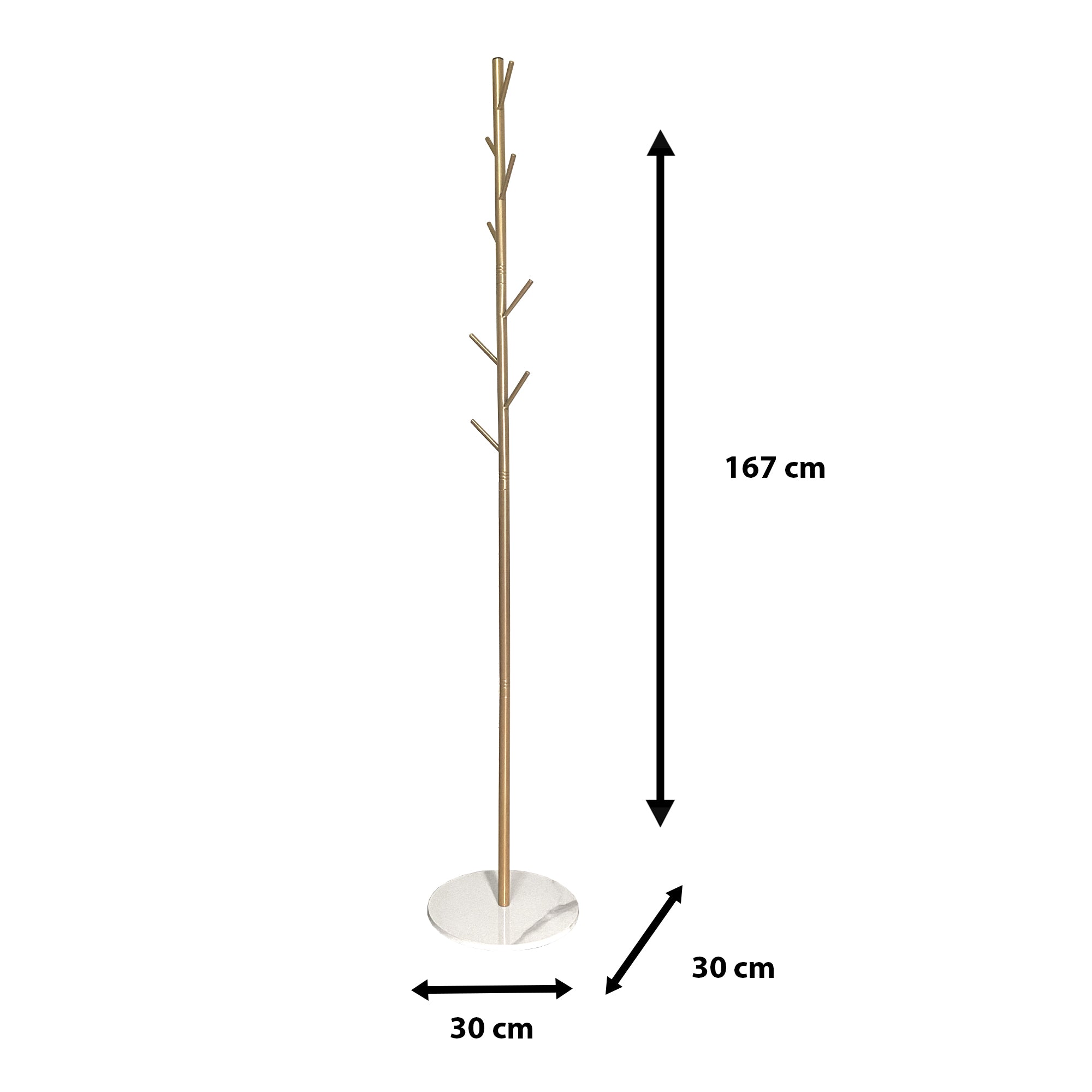 Appendiabiti Premium Elegance con 8 ganci Nyana Home 167x30x30cm Dorato