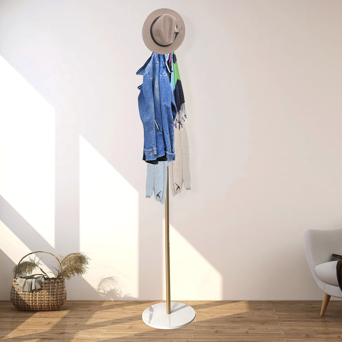 Appendiabiti Premium Elegance con 8 ganci Nyana Home 167x30x30cm Dorato