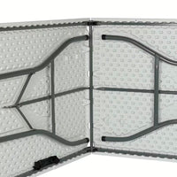Tavolo Pieghevole Rettangolare in Resina 150x70x74cm Tavolo Multiuso da Esterno, Campeggio, Eventi, Esterno, Interno