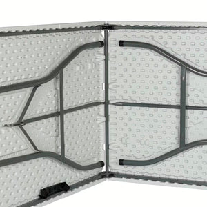 Tavolo Pieghevole Rettangolare in Resina 150x70x74cm Tavolo Multiuso da Esterno, Campeggio, Eventi, Esterno, Interno