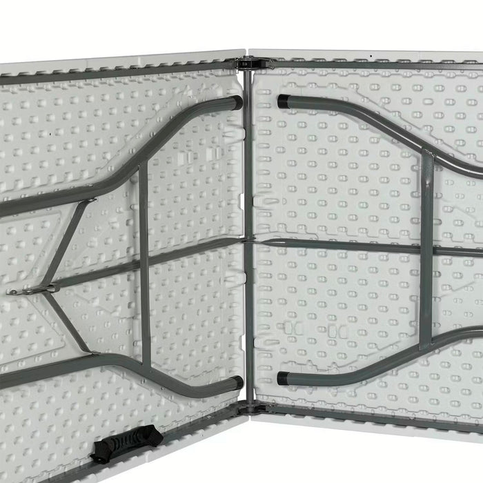 Tavolo Pieghevole Rettangolare in Resina 150x70x74cm Tavolo Multiuso da Esterno, Campeggio, Eventi, Esterno, Interno