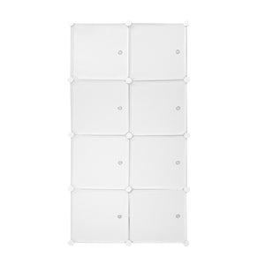 Cubo personalizzabile Guardaroba in scatola Semplicemente Nyana Home 8 Cubes/Porte Organizzazione domestica Appendiabiti Scarpiera 147x75x47 cm Bianco