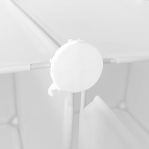 Cubo personalizzabile Guardaroba in scatola Semplicemente Nyana Home 8 Cubes/Porte Organizzazione domestica Appendiabiti Scarpiera 147x75x47 cm Bianco