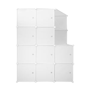 Cubo personalizzabile Guardaroba Boxed Nyana Home 10 Cubes/Doors Organizzazione domestica Appendiabiti Scarpiera 147x110x47 cm Bianco