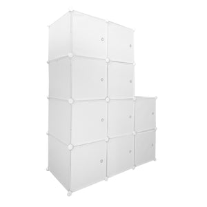 Cubo personalizzabile Guardaroba Boxed Nyana Home 10 Cubes/Doors Organizzazione domestica Appendiabiti Scarpiera 147x110x47 cm Bianco